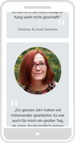 Smartphone-Ansicht von Zitaten