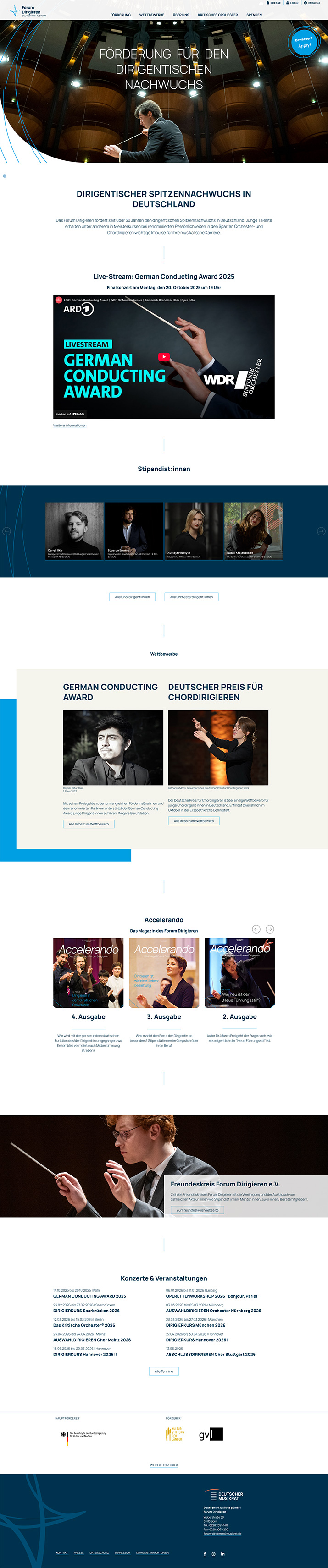 Startseite von forum-dirigieren.de