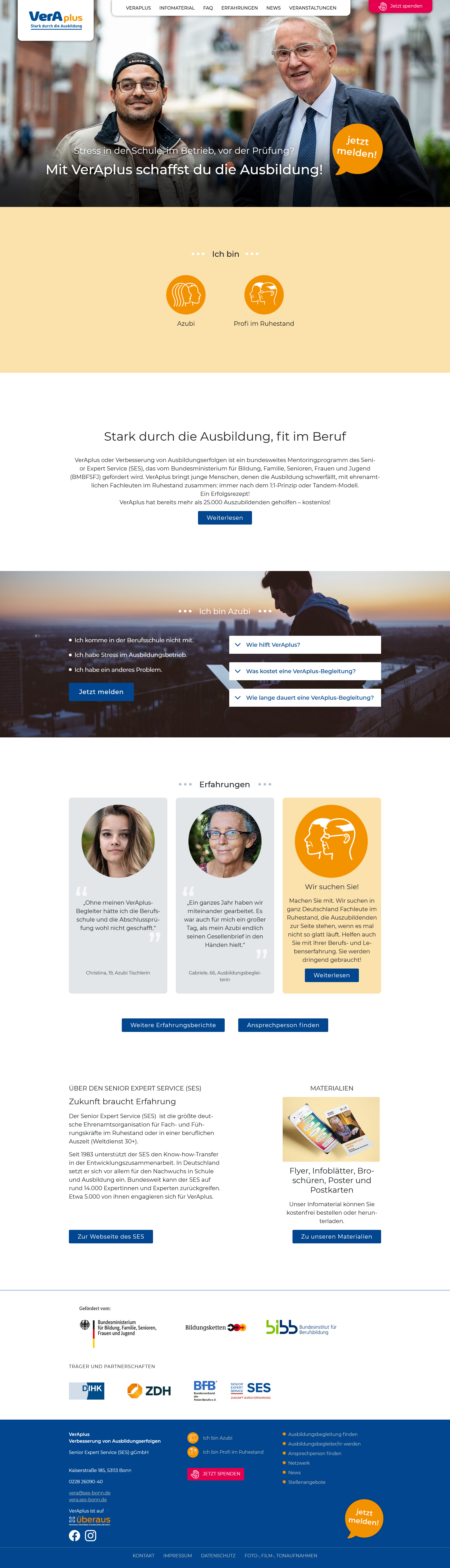 Startseite von vera.ses-bonn.de