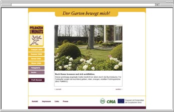 Screenshot des TYPO3-Webs www.der-garten-bewegt-mich.de Screenshot des TYPO3-Webs www.der-garten-bewegt-mich.de